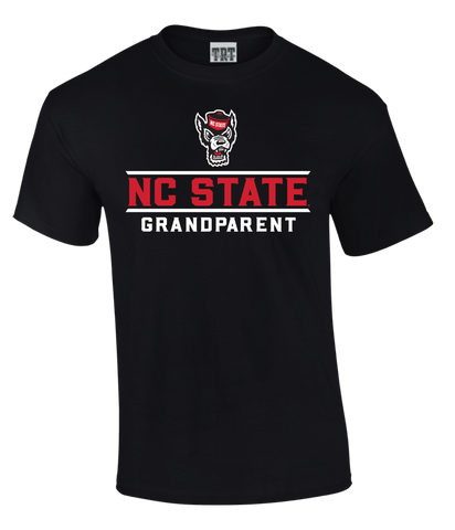 NC State Wolfpack TRT Black Wolfhead Grandparent T-Shirt