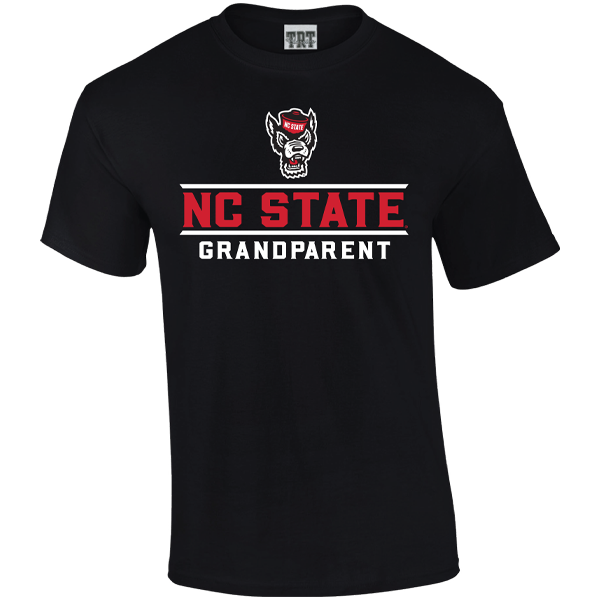 NC State Wolfpack TRT Black Wolfhead Grandparent T-Shirt