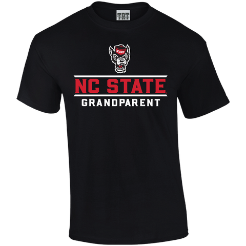 NC State Wolfpack TRT Black Wolfhead Grandparent T-Shirt