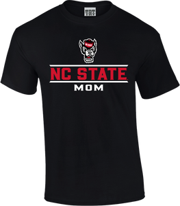 NC State Wolfpack TRT Black Wolfhead Mom T-Shirt