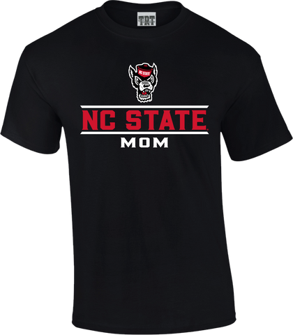 NC State Wolfpack TRT Black Wolfhead Mom T-Shirt