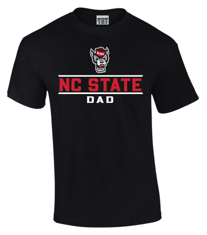 NC State Wolfpack TRT Black Wolfhead Dad T-Shirt