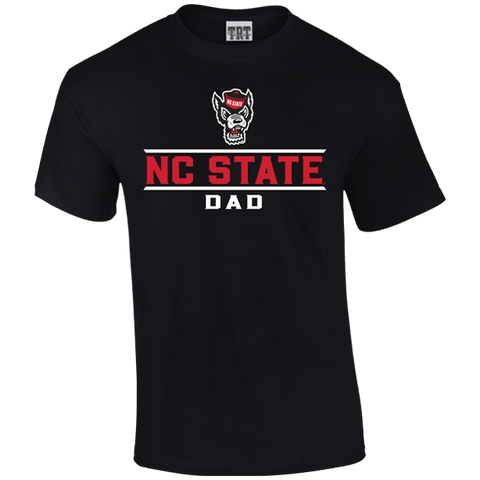 NC State Wolfpack Black Wolfhead Dad T-Shirt