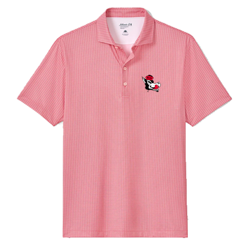 NC State Wolfpack Johnnie-O Vault Slobbering Wolf Red Crosslink Polo