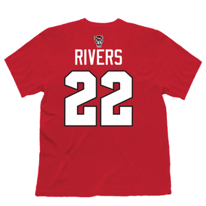 NC State Wolfpack Red Saniya Rivers #22 T-Shirt