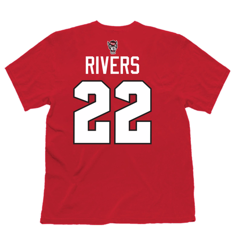 NC State Wolfpack Red Saniya Rivers #22 T-Shirt