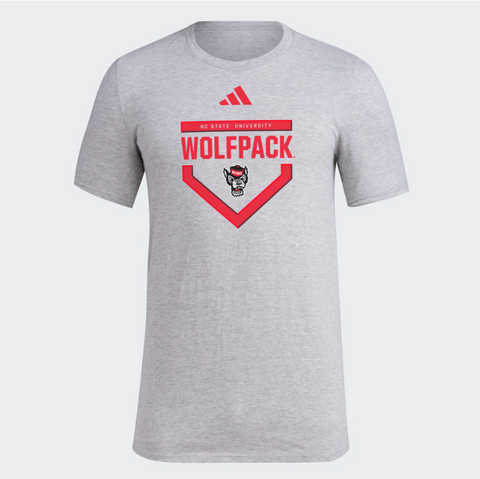 NC State Wolfpack adidas Grey Baseball Pregame Performance T-Shirt