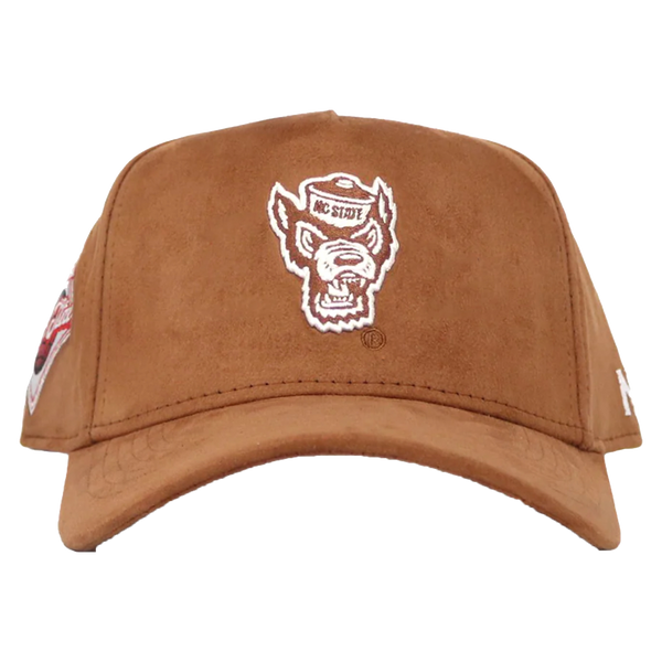 NC State Wolfpack Brown Suede Wolfhead Heritage Hat