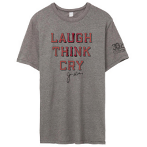 NC State Wolfpack Vintage Grey Jimmy V Laugh, Think, Cry T-Shirt