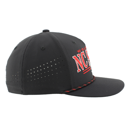 NC State Wolfpack Black Zephyr Structured Vault Slobbering Wolf 5-Panel Adjustable Hat