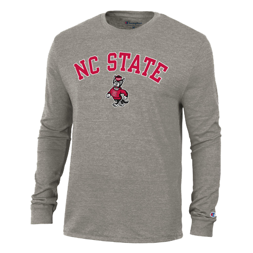 NC State Wolfpack Champion Triumph Gunsmoke Strutting Wolf Long Sleeve T-Shirt