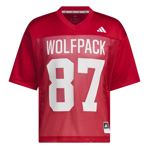 NC State Wolfpack adidas Red #87 Tailgate Jersey