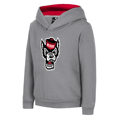 NC State Wolfpack Toddler Grey Wolfhead Hooded Sweatshirt