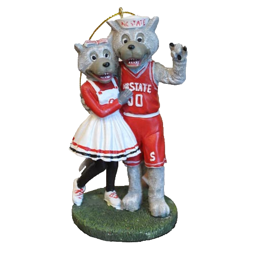 NC State Wolfpack Mr. & Mrs. Wuf Cake Topper/Christmas Ornament