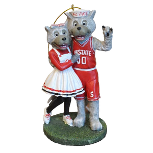 NC State Wolfpack Mr. & Mrs. Wuf Cake Topper/Christmas Ornament