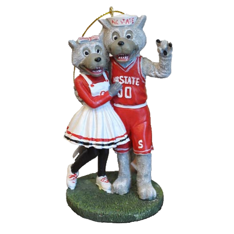 NC State Wolfpack Mr. & Mrs. Wuf Cake Topper/Christmas Ornament