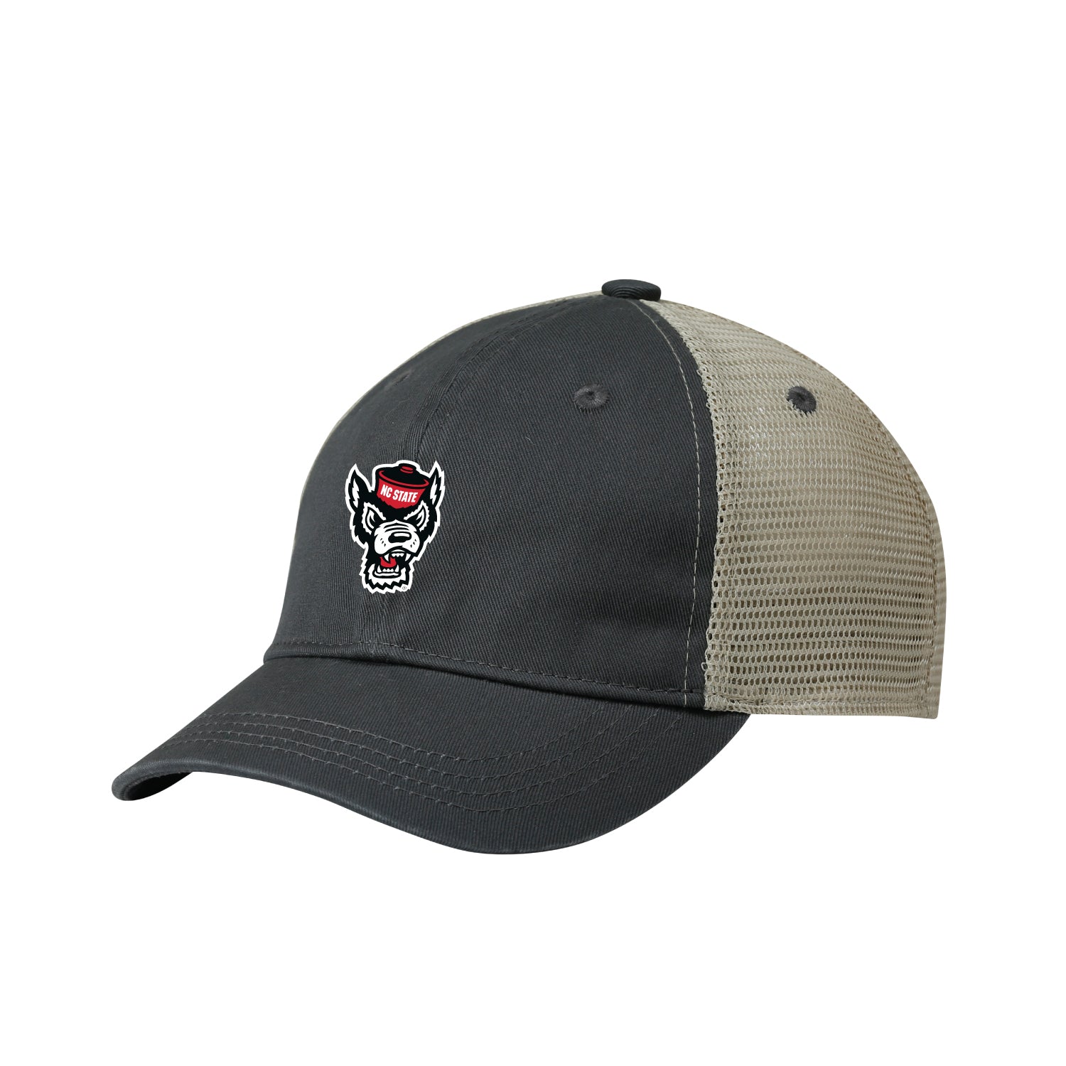 NC State Wolfpack Youth Wolfhead Grey Trucker Adjustable Hat