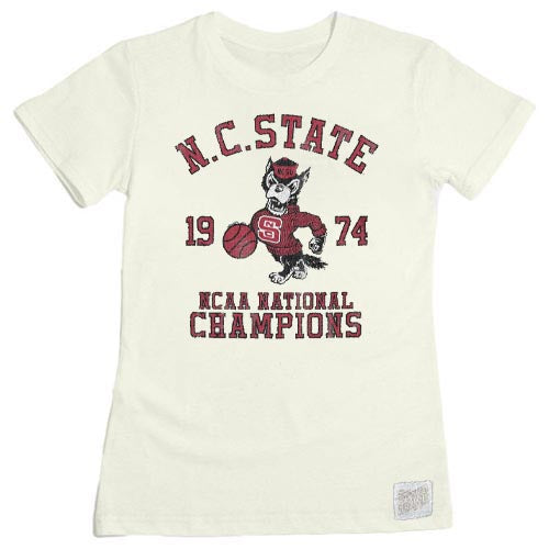 NC State Wolfpack Off White 1974 NCAA National Champions T-Shirt