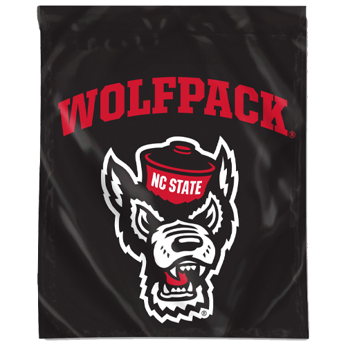 NC State Wolfpack Black 12"x 15" Wolfhead Garden Flag