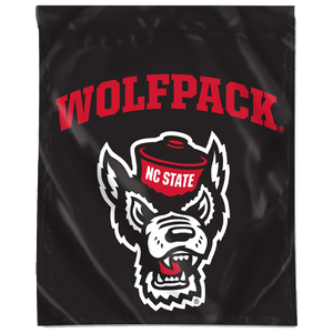 NC State Wolfpack Black 12"x 15" Wolfhead Garden Flag
