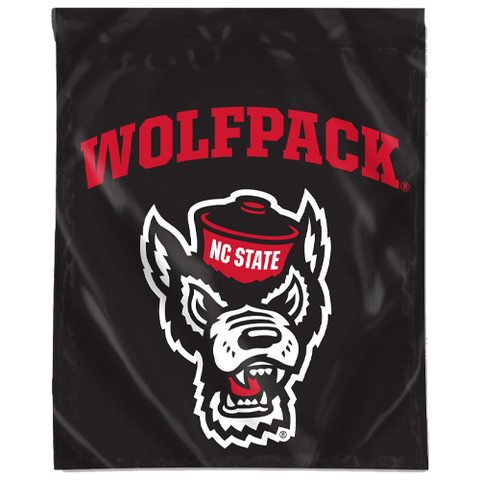 NC State Wolfpack Black 12"x 15" Wolfhead Garden Flag