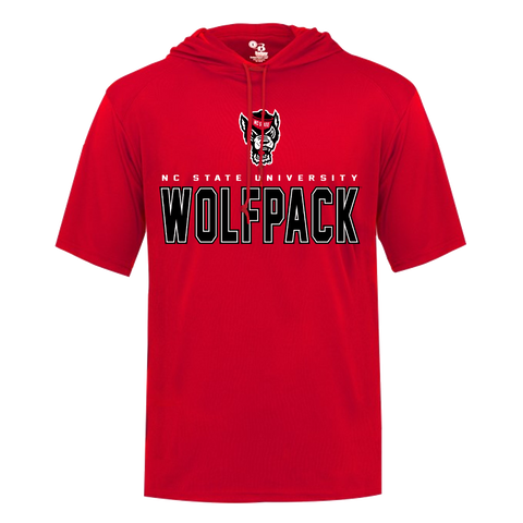 NC State Wolfpack Red Ventura Lightweight Short Sleeve Jersey Hoodie