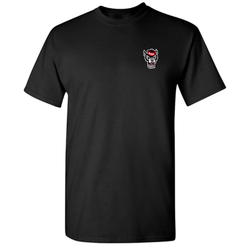 NC State Wolfpack Black Wolfhead Champ "The Tee Dog" Icon T-Shirt