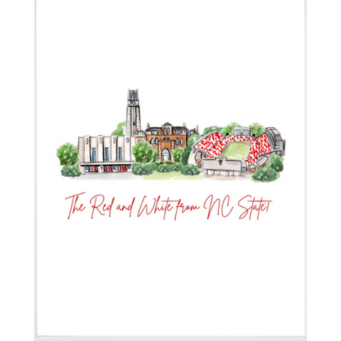 NC State Wolfpack Landmark 8x10 Print