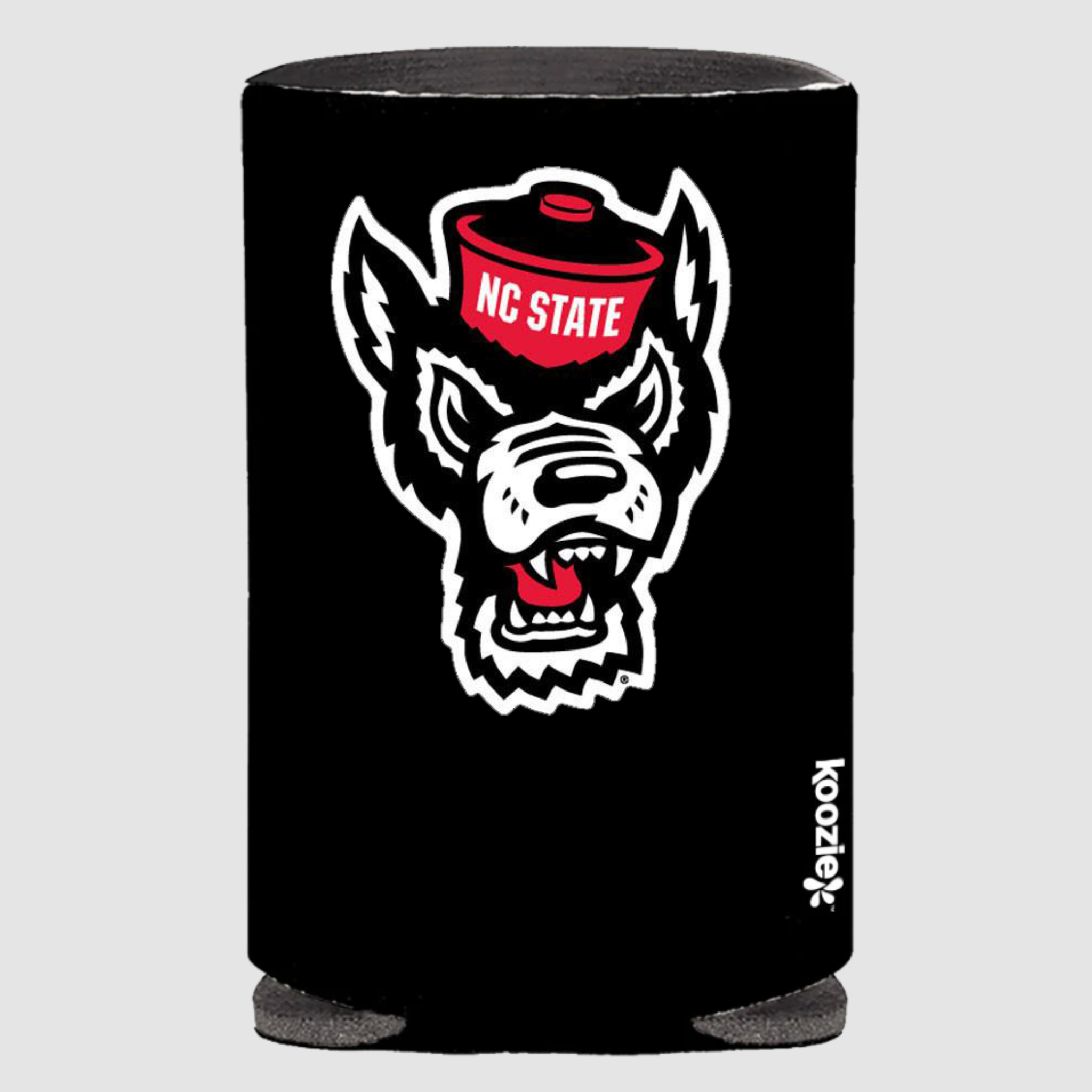 NC State Wolfpack Wolfhead Black Can Koozie