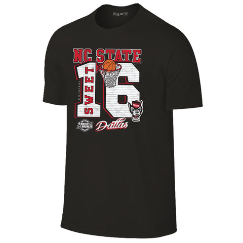 NC State Wolfpack 2024 Men's Basketball Sweet Sixteen Black T-Shirt