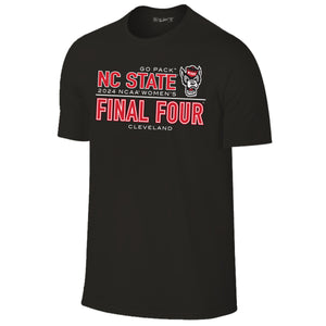 NC State Wolfpack 2024 Youth Women's Basketball Final Four Black T-Shirt