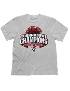NC State Wolfpack ACC Basketball Men's 2024 Tournament Champions Sports Grey T-Shirt