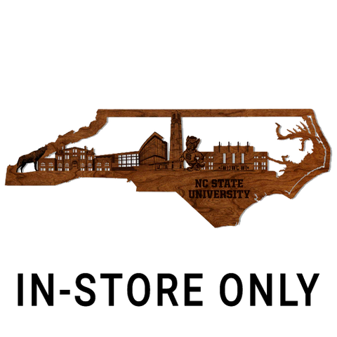 NC State Wolfpack Lazer Edge University Skyline Large Cherry