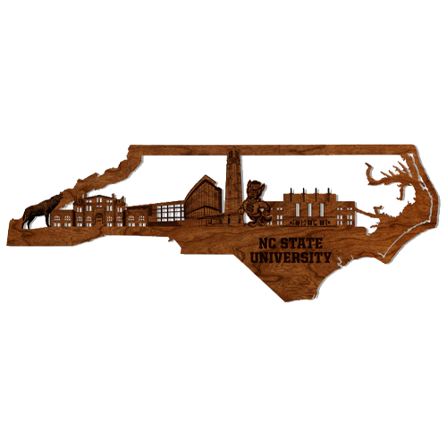 NC State Wolfpack Lazer Edge University Skyline Large Cherry