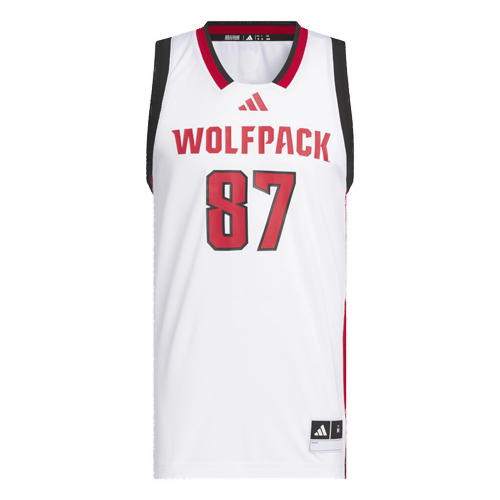 NC State Wolfpack adidas White #87 Basketball Jersey
