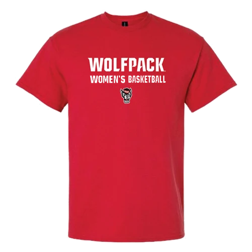 NC State Wolfpack Women's Basketball Red Youth Short Sleeve T-shirt