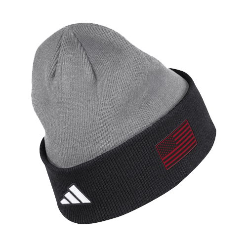 NC State Wolfpack adidas Grey and Black Wolfpack Warrior Cuffed Beanie