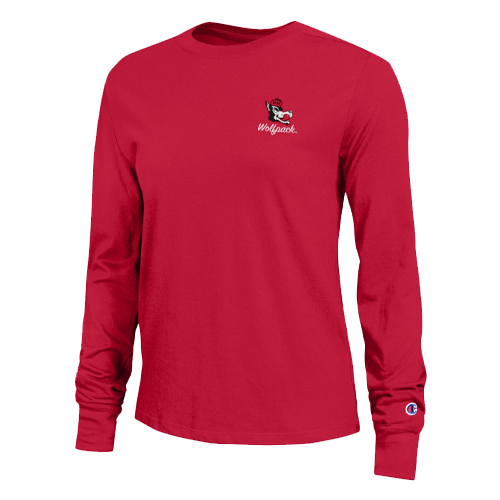 NC State Wolfpack Women's Red Long Sleeve T-Shirt