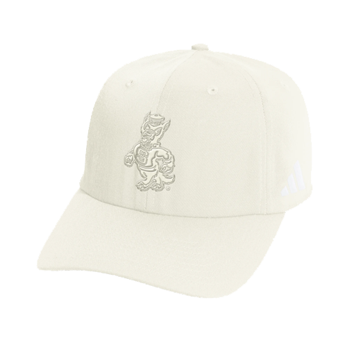NC State Wolfpack adidas Cream Monochrome Strutting Wolf Adjustable Hat