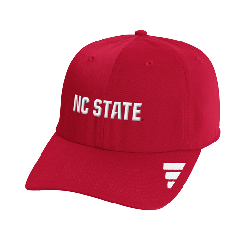 NC State Wolfpack Red adidas Wordmark Slouch Adjustable Hat