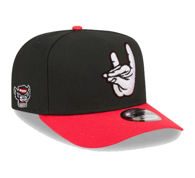 NC State Wolfpack New Era 9Fifty Black Go Pack Hand Sign Hat