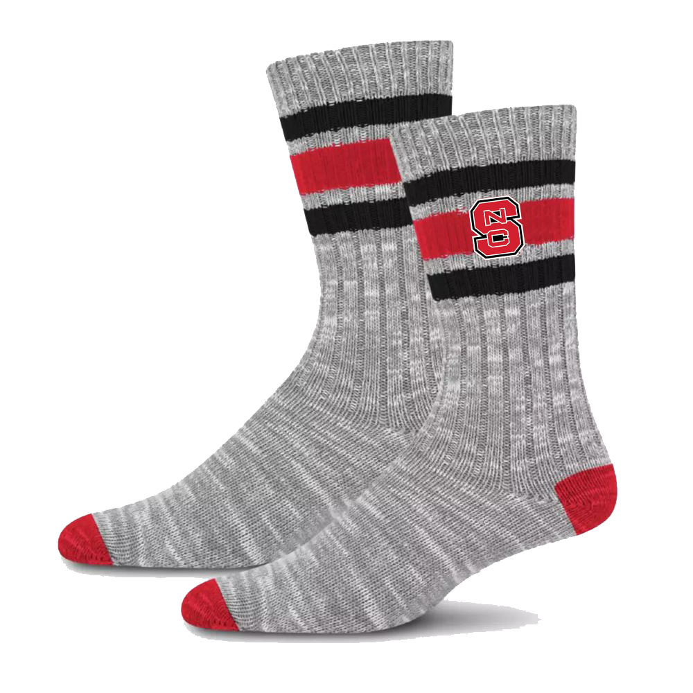 NC State Wolfpack Block S Alpine Varsity OSFM Socks