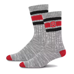 NC State Wolfpack Block S Alpine Varsity OSFM Socks