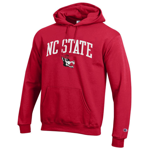 NC State Wolfpack Champion Red Slobbering Wolf Triumph Fleece Hooded Sweatshirt