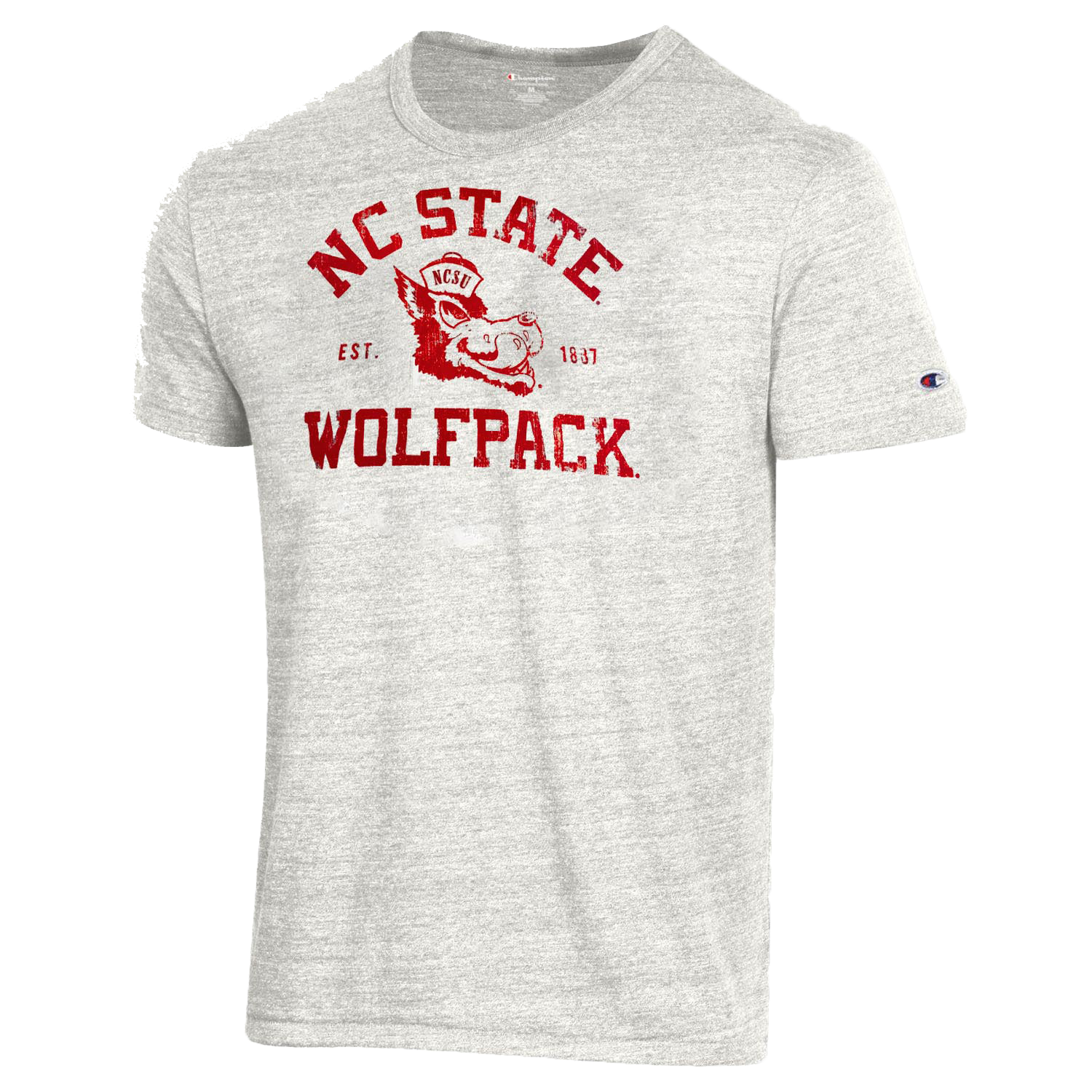 NC State Wolfpack Champion Alabaster White Slobbering Wolf T-Shirt