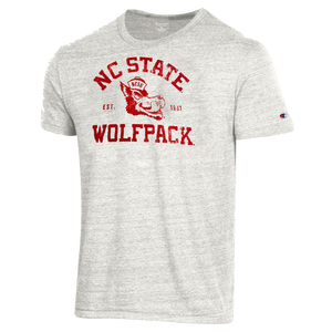 NC State Wolfpack Champion Alabaster White Slobbering Wolf T-Shirt