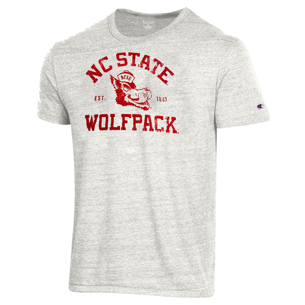 NC State Wolfpack Champion Alabaster White Slobbering Wolf T-Shirt