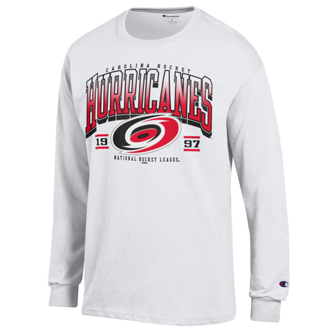 Carolina Hurricanes White Eye Logo Long Sleeve T-Shirt