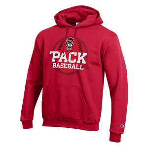 NC State Wolfpack Champion Red 'Pack Baseball Hooded Sweatshirt
