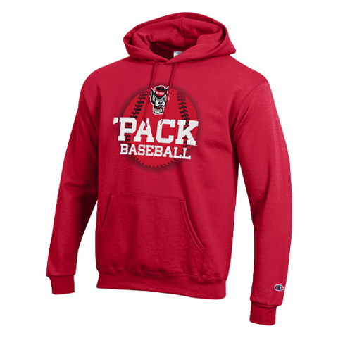 NC State Wolfpack Champion Red 'Pack Baseball Hooded Sweatshirt